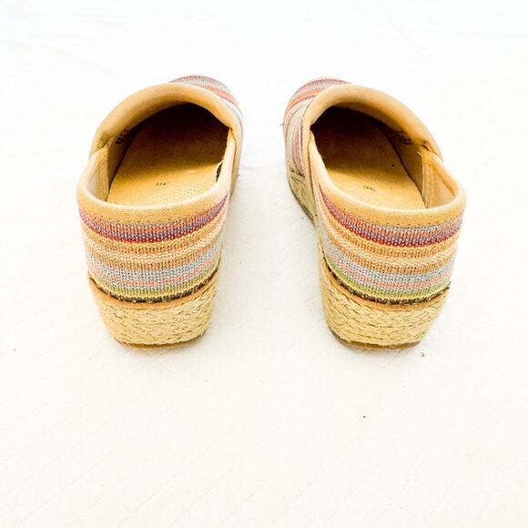 Dansko Jute Pro Stripe Pattern Womens Professional Vegan Clogs Size 36 EUC-MINT - Picture 4 of 5